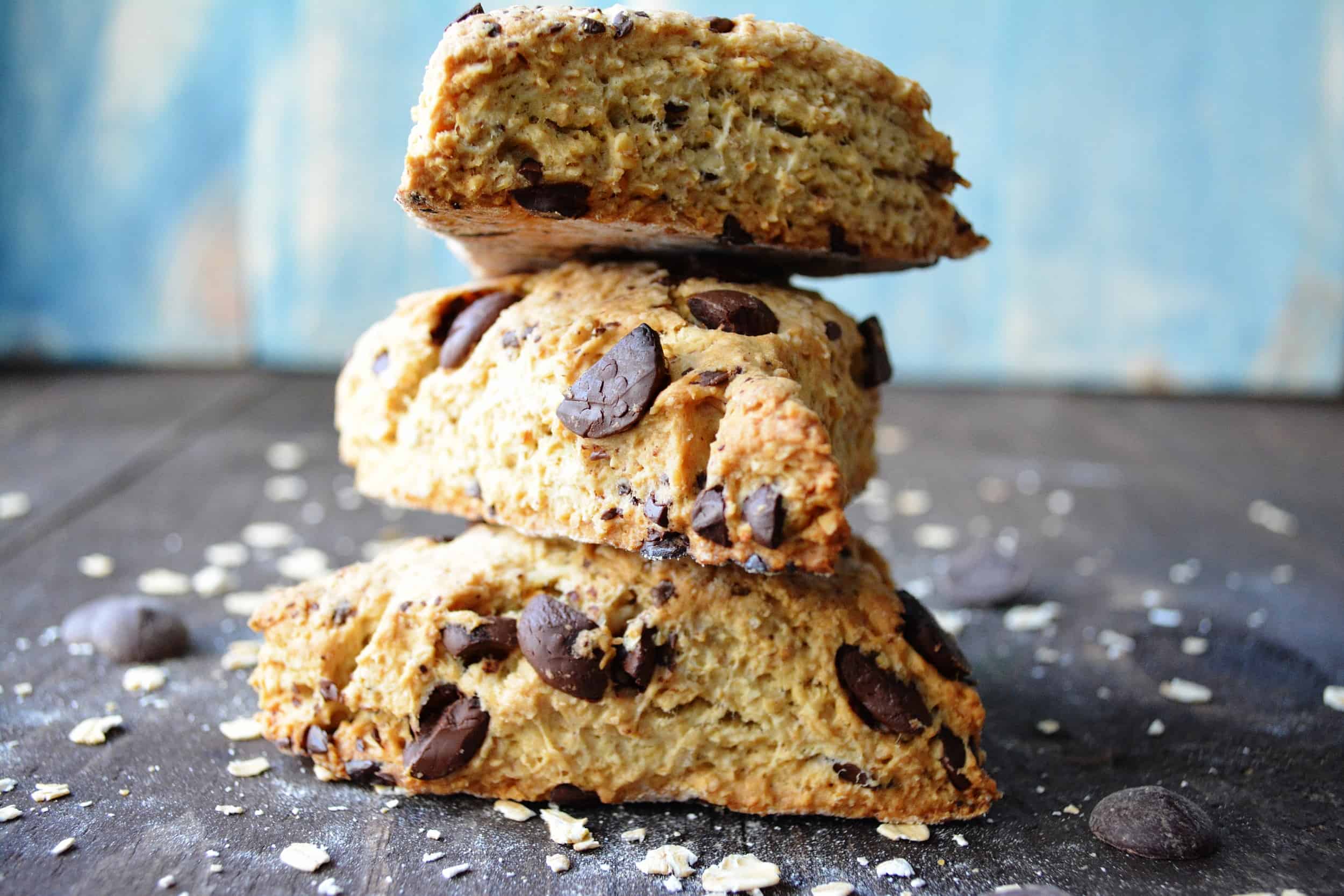 Toasted Oat and Chocolate Scones