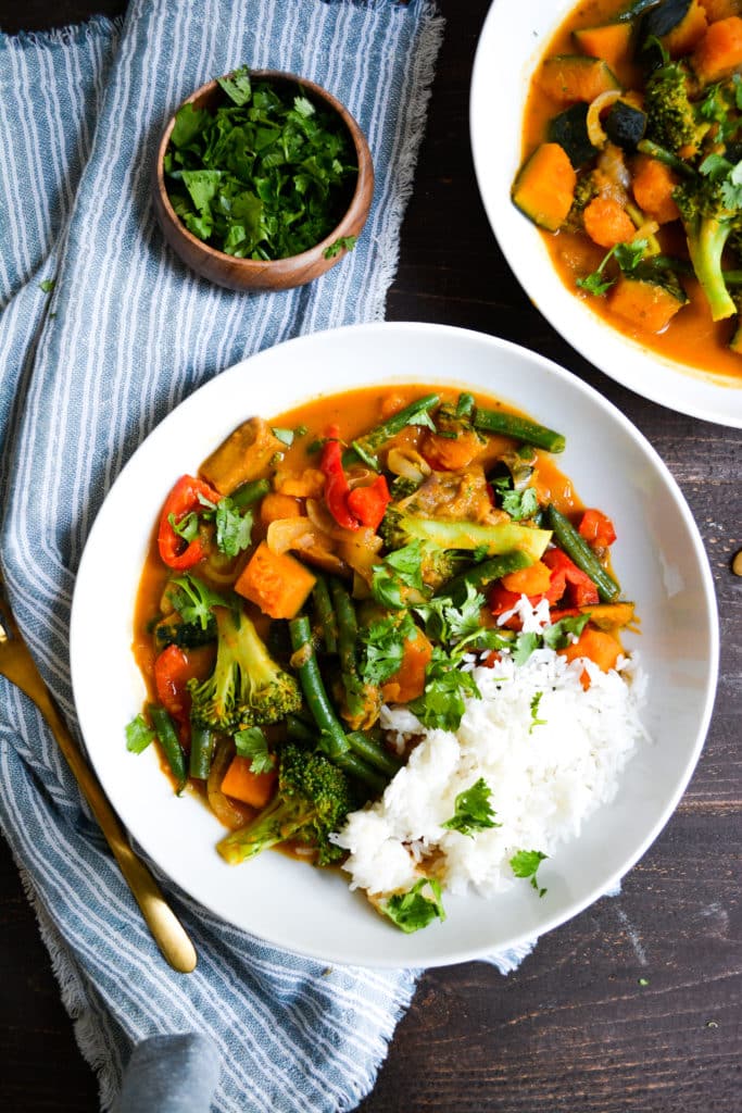 Kabocha red curry with rice