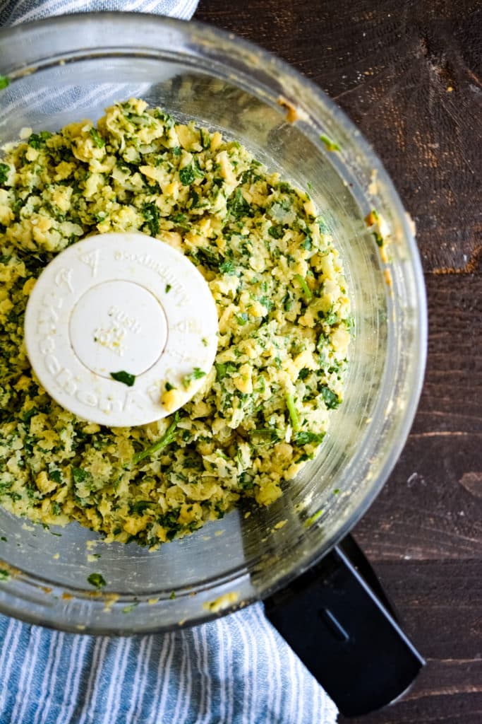 Falafel Mix in Food Processor