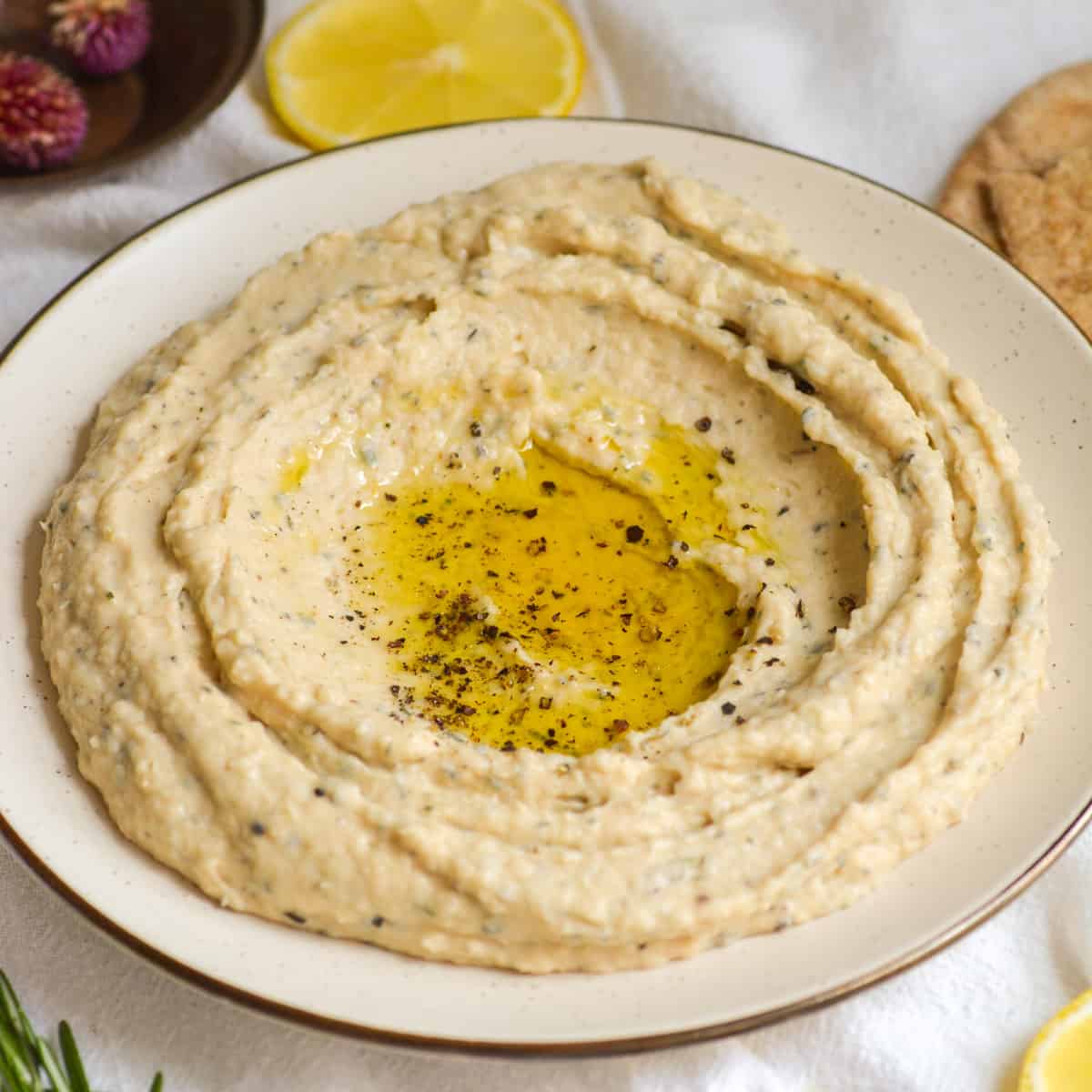 White Bean Dip with Rosemary