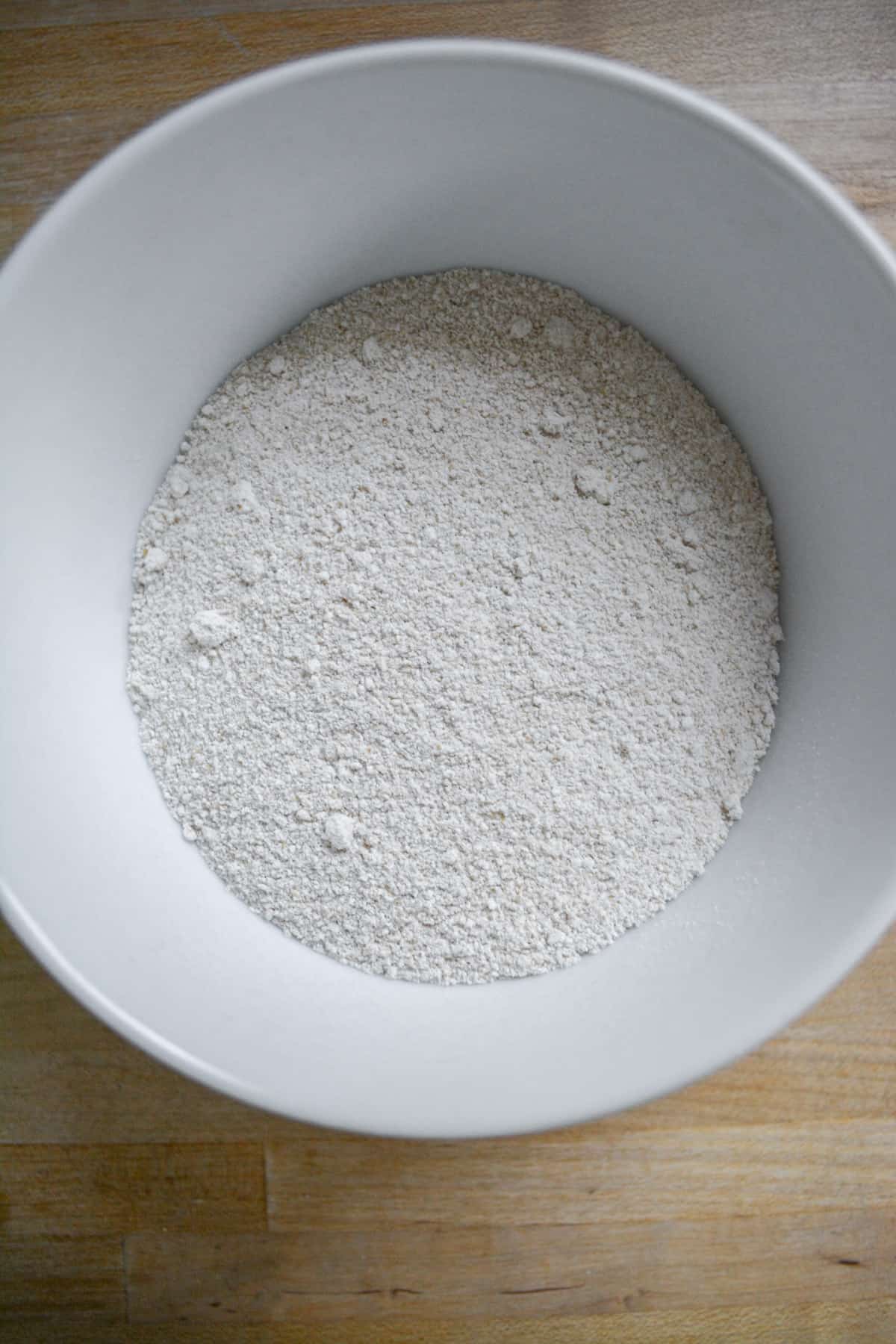 Oat flour in a bowl
