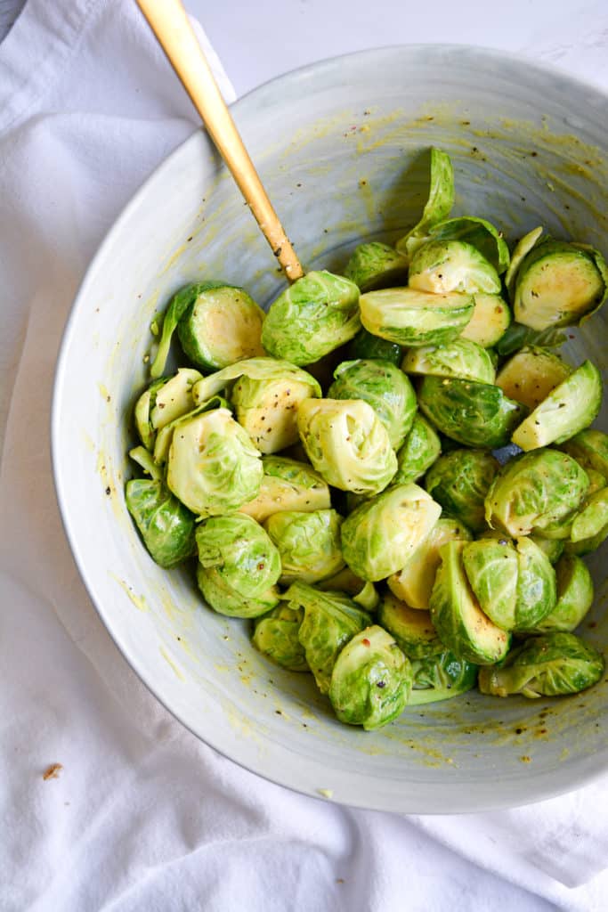 Maple Dijon Roasted Brussels Sprouts - Earthly Provisions