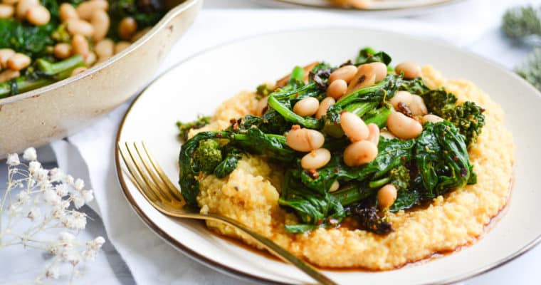 Polenta with Broccoli Rabe and White Beans