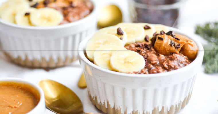 Overnight Oats with Banana and Chocolate