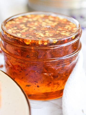 Hot Honey in a glass jar
