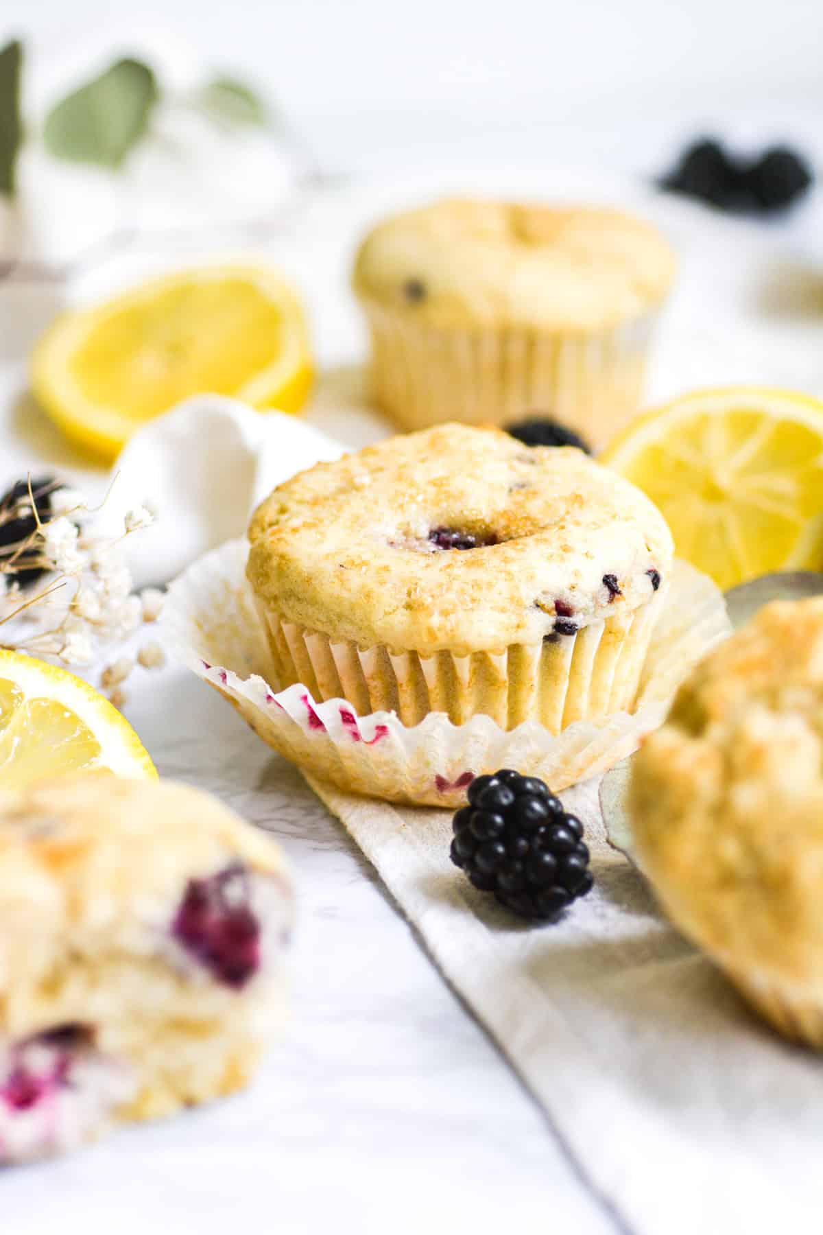 muffins on a marble board