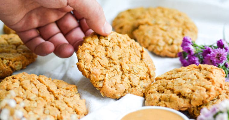 Vegan Peanut Butter Oat Cookies