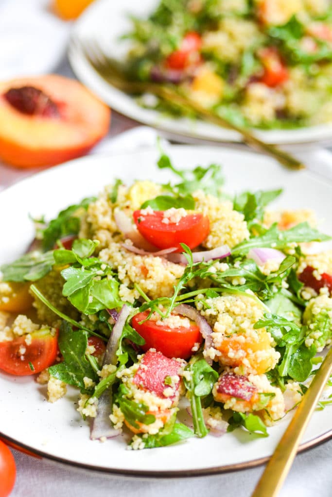 Vegetarian Couscous Salad on two plates