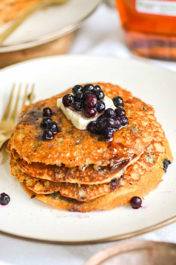 Vegan Blueberry Oat Flour Pancakes (No Banana!) Earthly Provisions