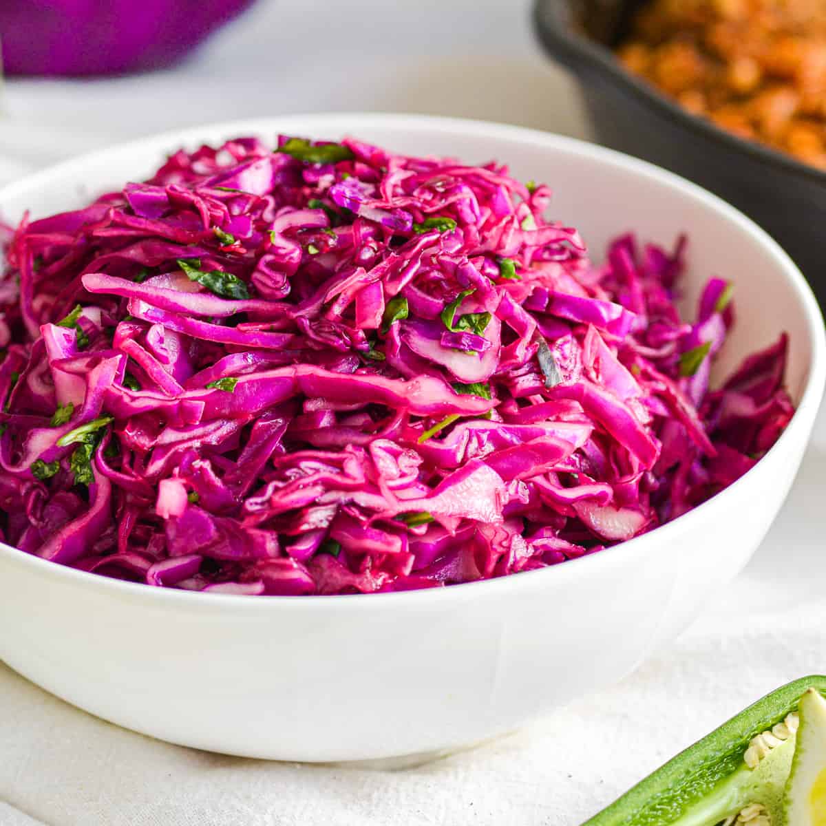 ulovlig stivhed Tilintetgøre Cilantro Lime Red Cabbage Slaw - Earthly Provisions