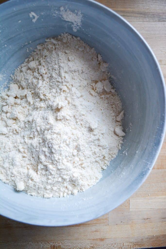 Flour and vegan butter in a bowl