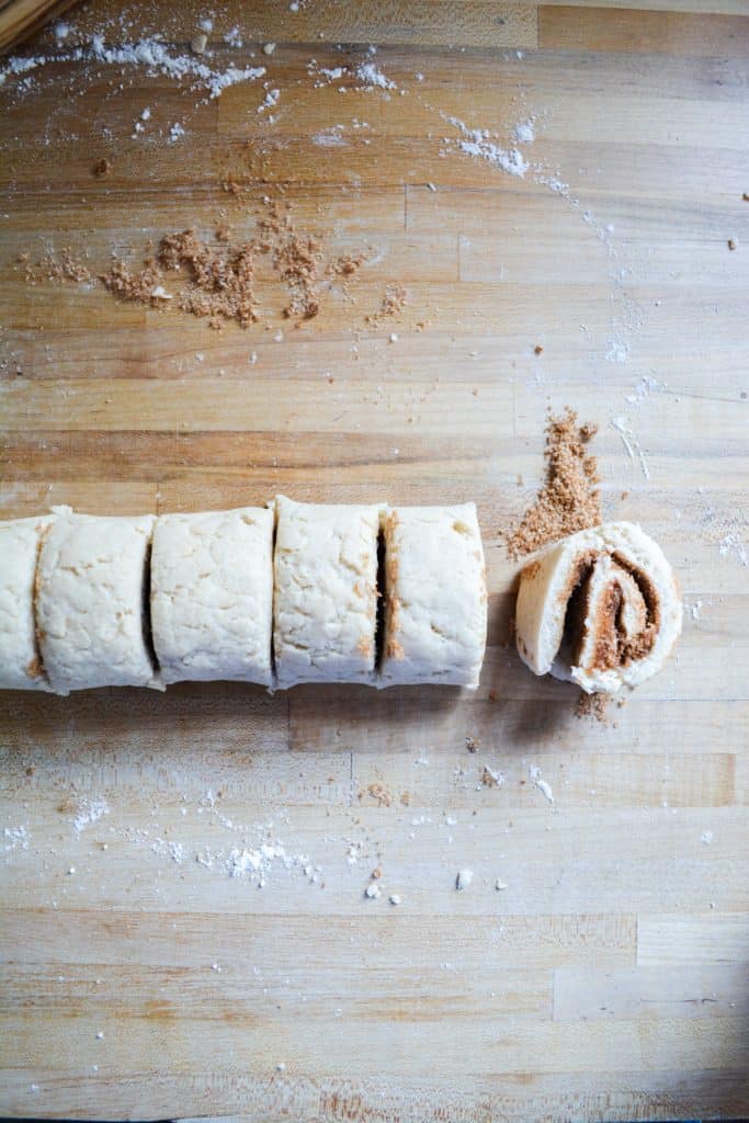 Cut no yeast cinnamon rolls
