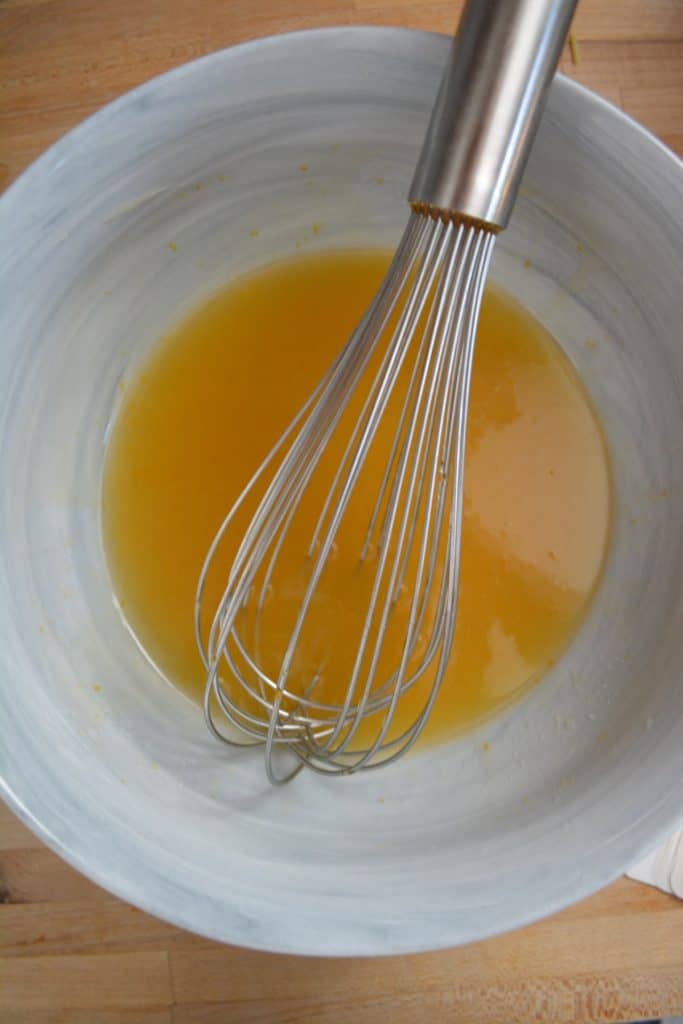 Vegan honet and egan butter in a mixing bowl