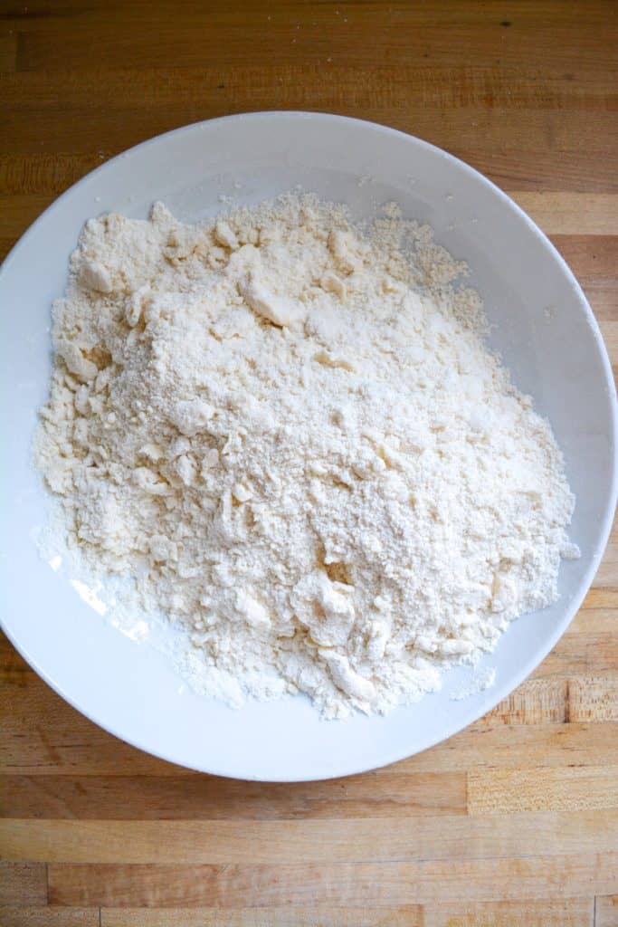 butter cut into the dry ingredients