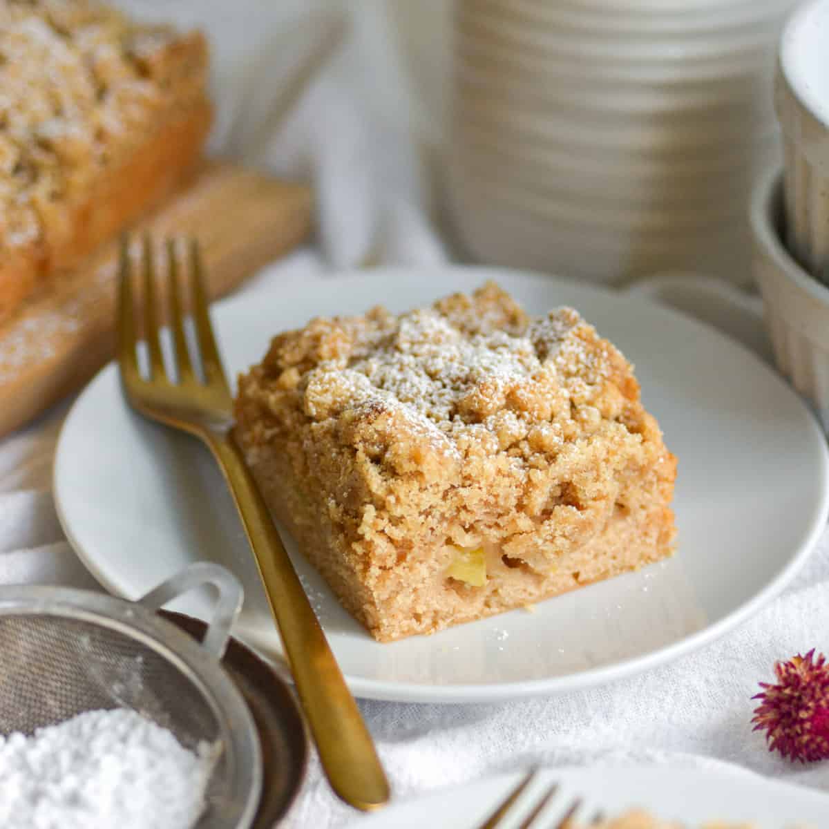 BEST Apple Crumble Cake - Rich And Delish