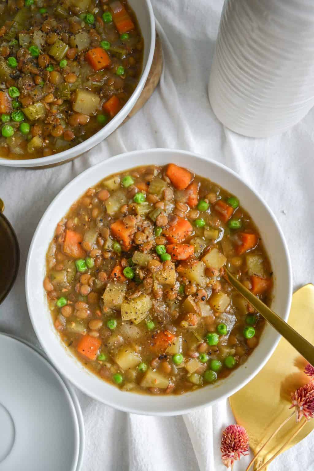 Gluten Free Instant Pot Lentil Stew - Earthly Provisions