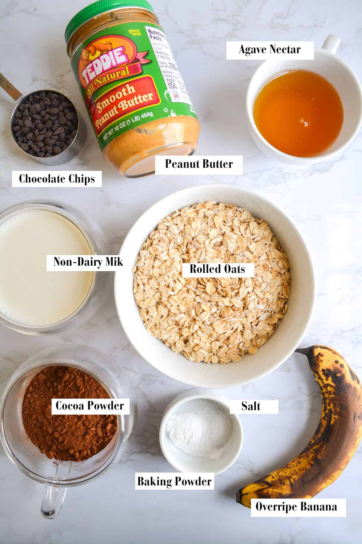 Ingredients to make this recipe on a marble board.