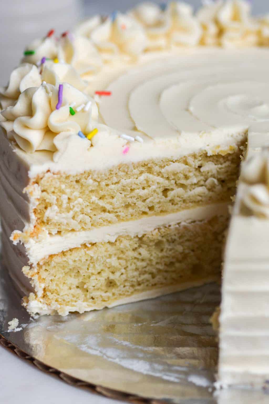 The Best Vegan Vanilla Cake (fluffy & moist!) - Earthly Provisions