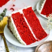Best Ever Vegan Red Velvet Cake (moist & fluffy!) - Earthly Provisions
