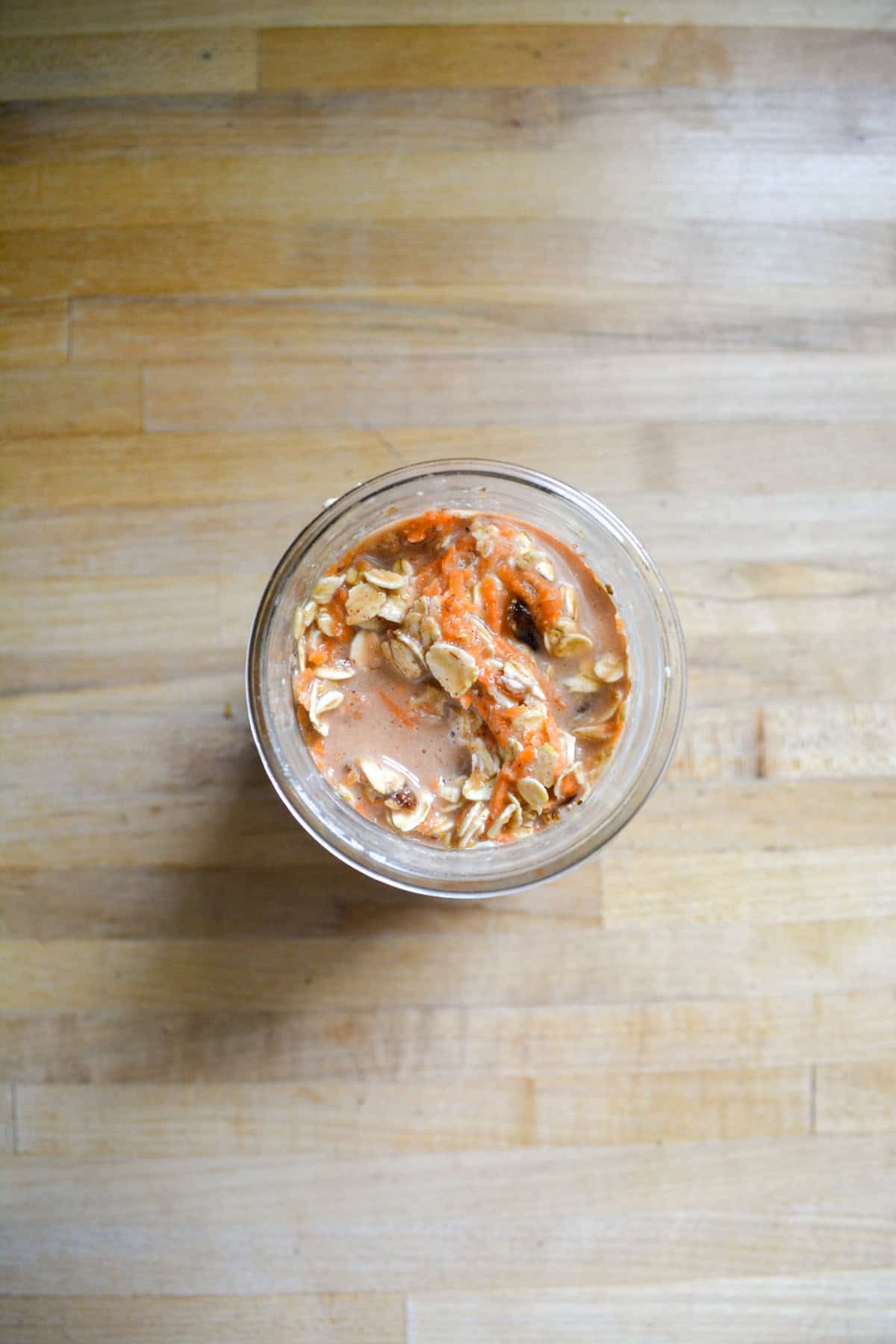 Ingredients in a mason jar.