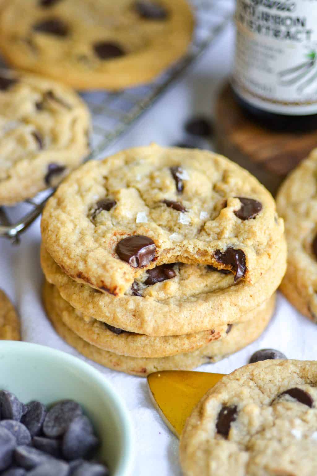 Gluten Free Vegan Chocolate Chip Cookies (soft and chewy!)