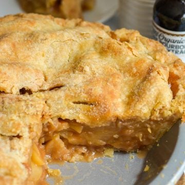 Vegan Pie Crust on an apple pie.