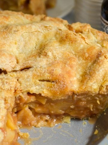 Vegan Pie Crust on an apple pie.