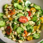 Butter Bean Salad in a bowl.