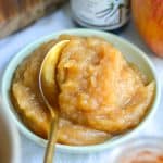 Applesauce in a bowl.