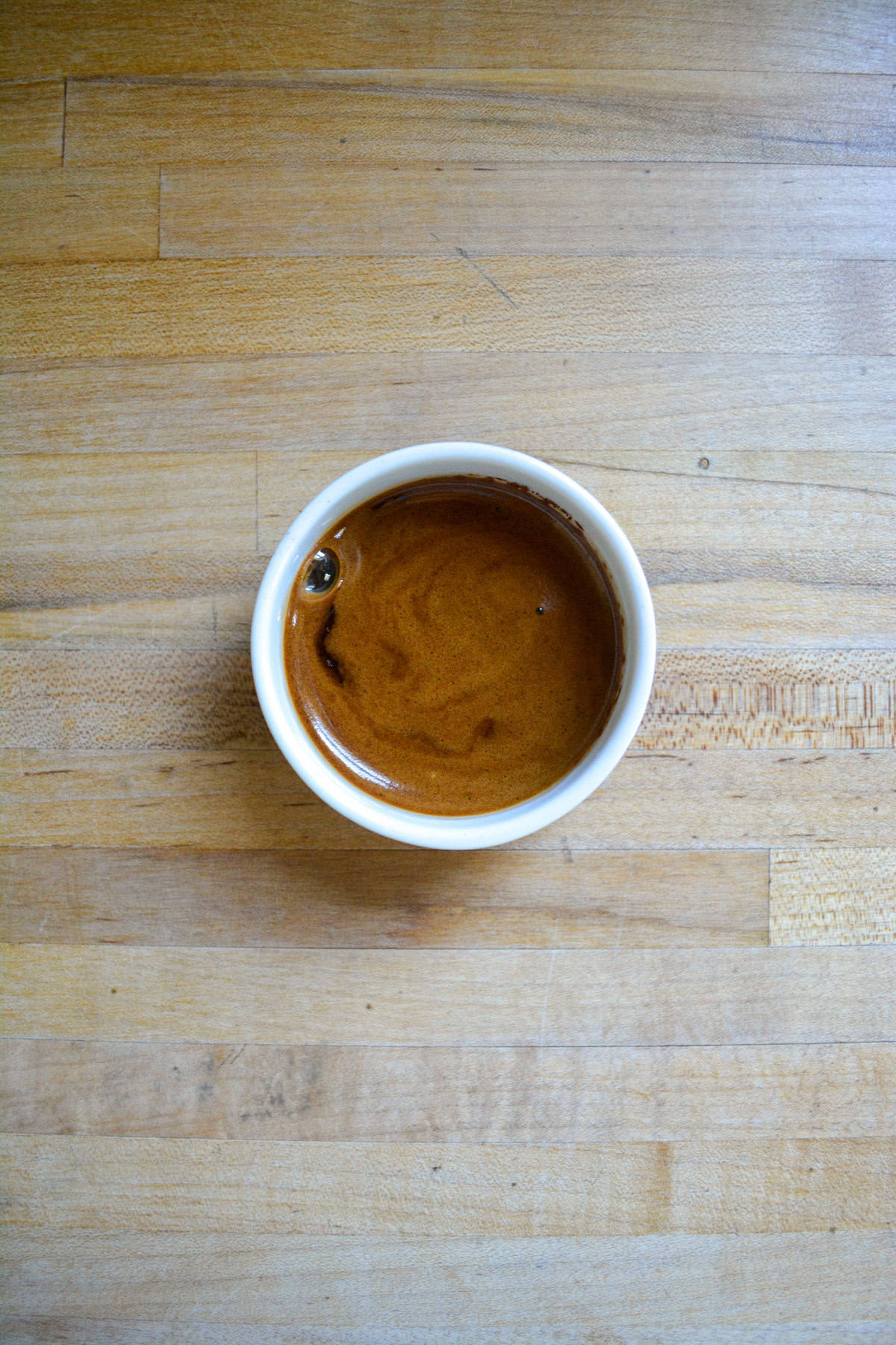 Espresso in a small bowl.