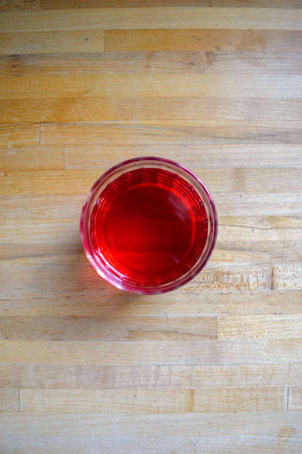 Liquid in a rocks glass.