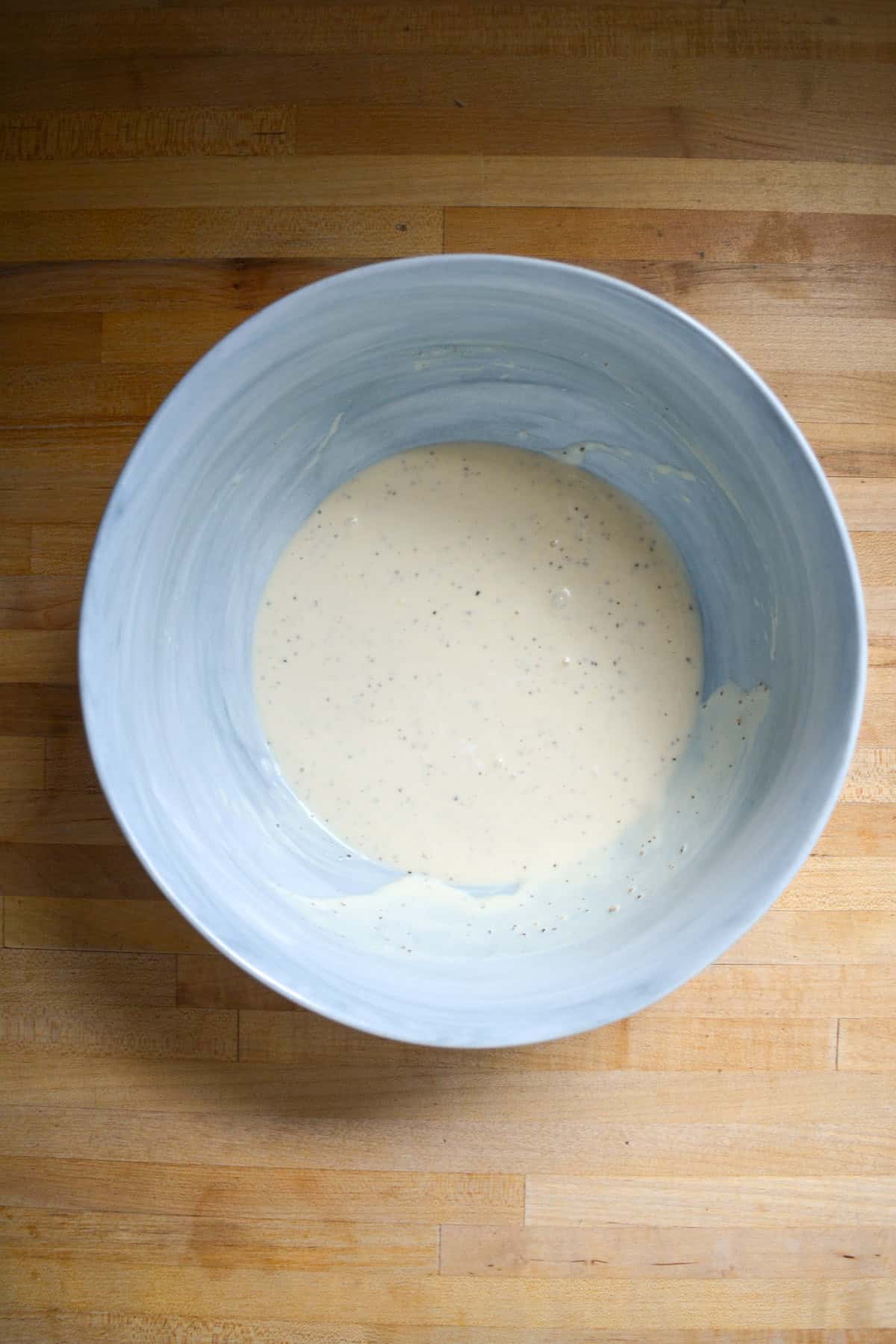 Vegan mayo in a bowl.