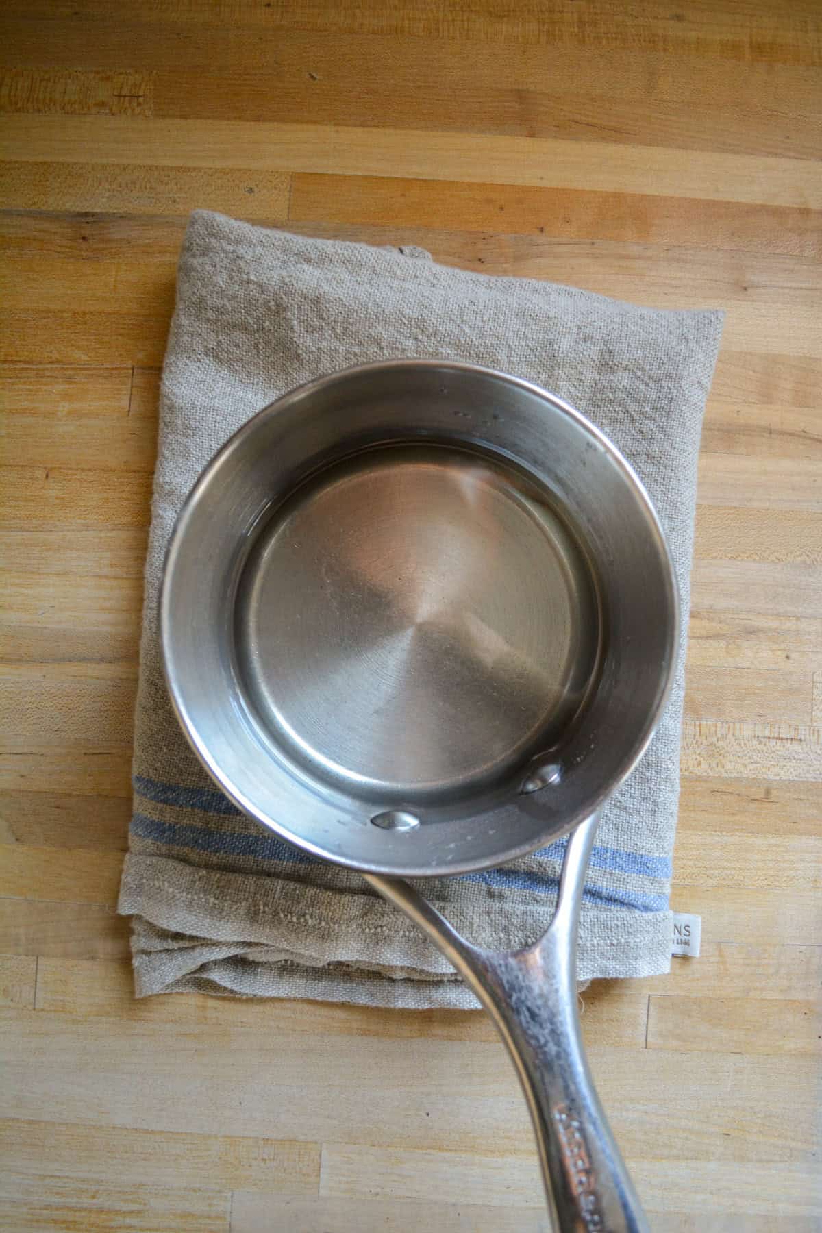 Rose Water Syrup in a small saucepan.